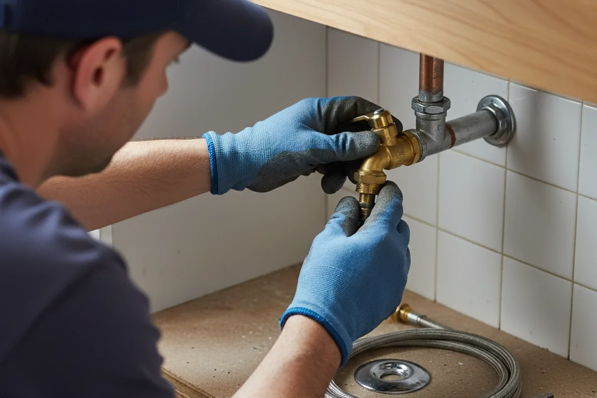 Shutoff valve and fitting work during Emergency Plumbing in Kingsville